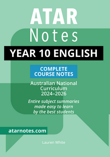 ATAR Notes Year 10 English Notes (2024-2026)