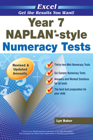 Excel NAPLAN*-style Numeracy Tests Year 7
