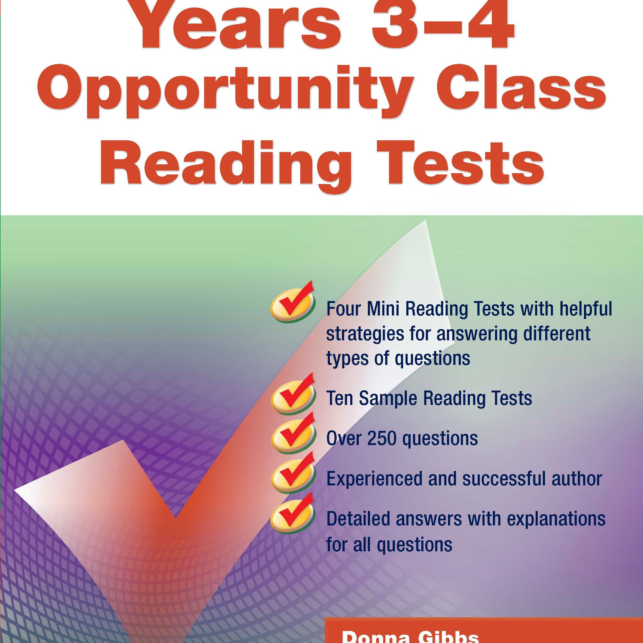 Excel Opportunity Class Reading Tests Years 3&4