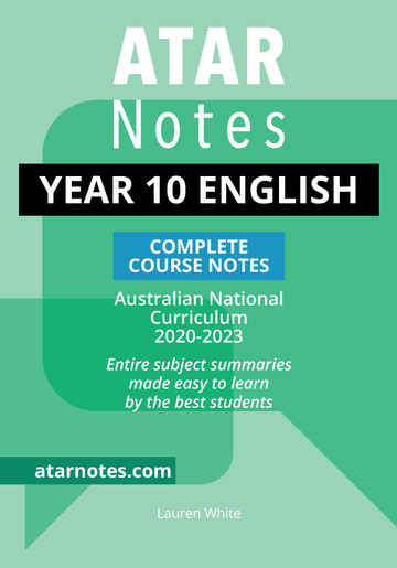 ATAR Notes Year 10 English Notes