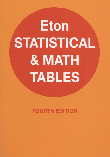 Eton Statistical and Maths Tables