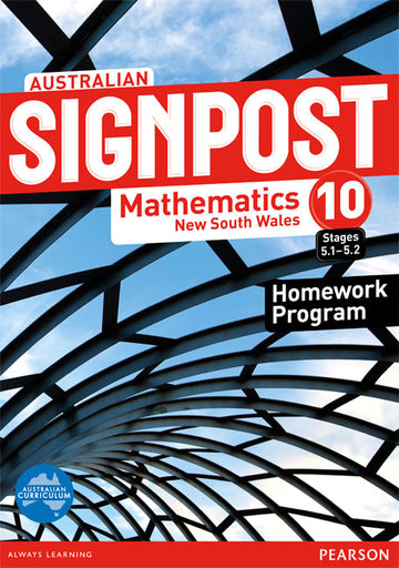 Australian Signpost Mathematics New South Wales 10 (5.1-5.2) Homework Program