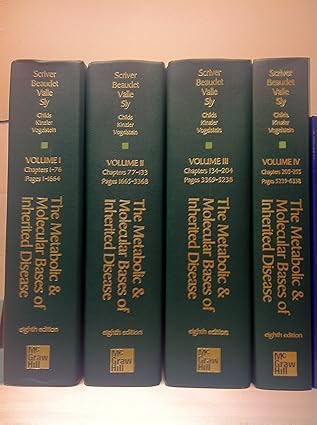 The Metabolic and Molecular Bases of Inherited Disease, 4 volume set