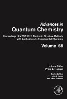 Proceedings of MEST 2012: Electronic Structure Methods with Applications to Experimental Chemistry Vol 68