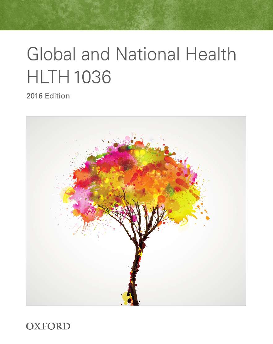 HLTH1036 Global and National Health 2016 edition