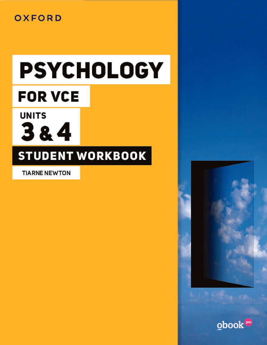 Psychology for VCE Unit 3 & 4 Student Workbook+obook pro