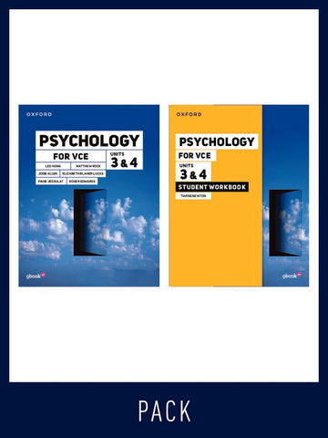 Psychology for VCE Unit 3 & 4 Student pack (SB+SW)