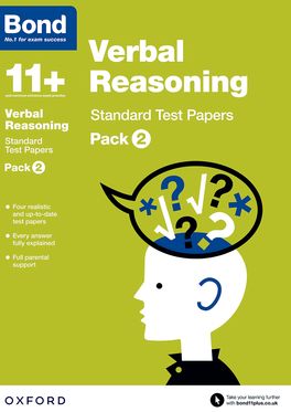 Bond 11 Verbal Reasoning Standard Test Papers Pack 2