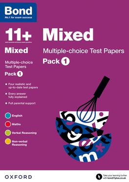 Bond 11 Mixed Multiple Choice Test Papers Pack 1