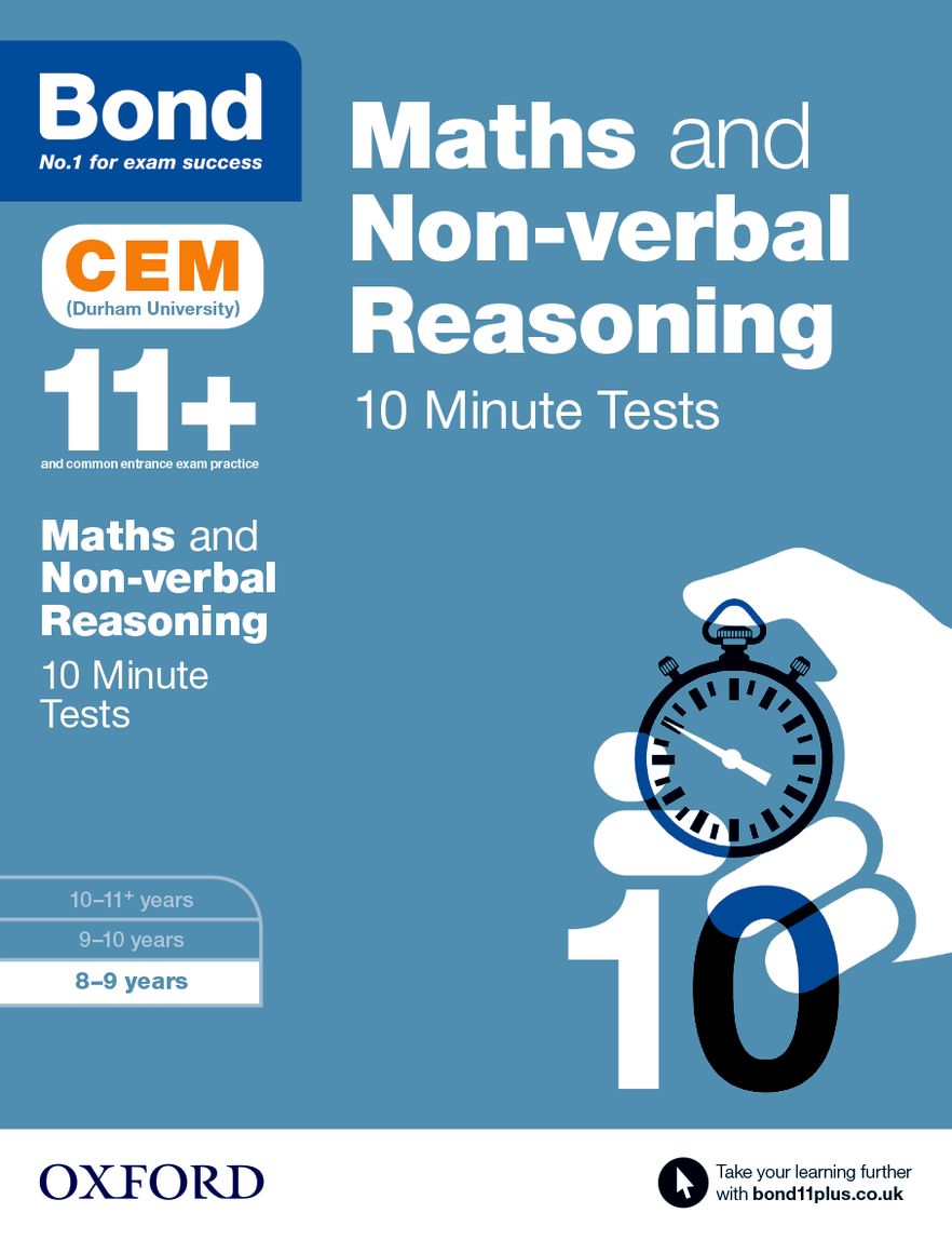 Bond 11+: Maths & Non-verbal Reasoning 10 Minute Tests 8-9 years