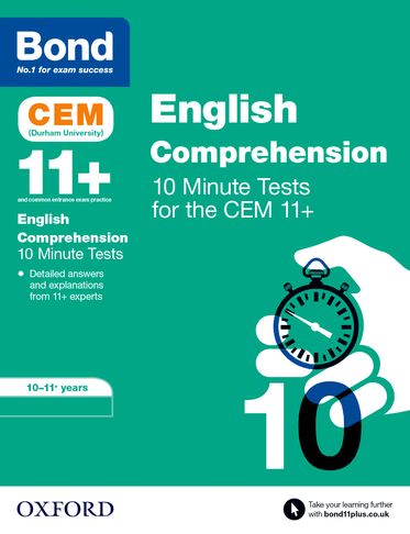 BOND 11+ CEM Comprehension 10 Minute Tests 10-11 Years