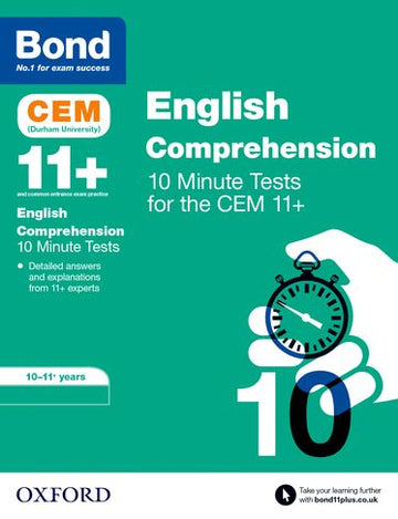 BOND 11+ CEM Comprehension 10 Minute Tests 10-11 Years