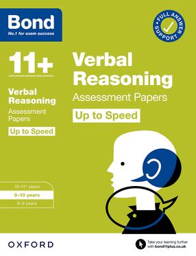 Bond Verbal Reasoning Up to Speed Assessment Papers 9-10yrs