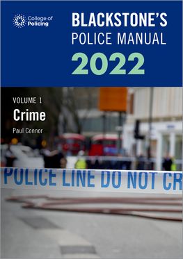 Blackstones Police Manuals V1:Crime 2022 24E Pol Paper