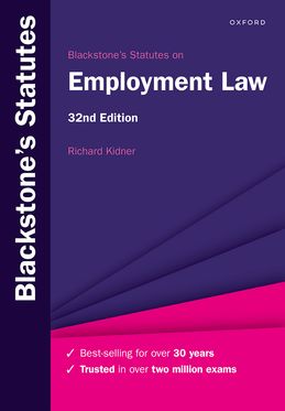 Blackstone's Statutes on Employment Law 2022-2023