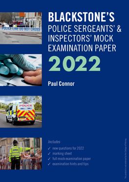Blackstones Police Sergeants & Inspectors Mock Examination Paper 2022 Paper