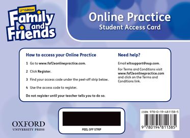 Family and Friends 3 Student's Internet Access Card