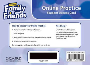 Family and Friends 3 Student's Internet Access Card