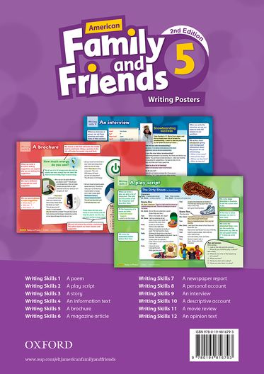 American Family and Friends 5 Writing Posters