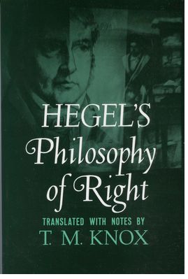 Hegel's Philosophy of Right
