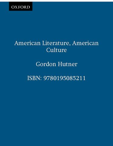 American Literature, American Culture