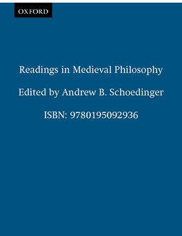 Readings in Medieval Philosophy