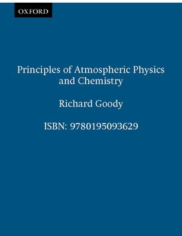 Principles of Atmospheric Physics and Chemistry