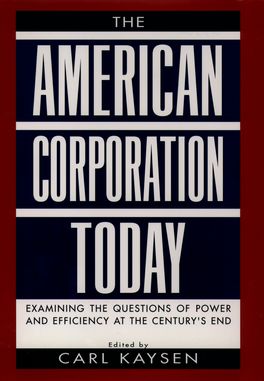 American Corporation Today, The