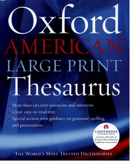 Oxford American Large Print Thesaurus, The