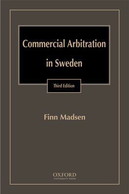 Commercial Arbitration in Sweden