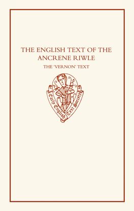 The English Text of the `Ancrene Riwle'