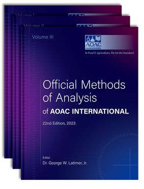 Official Methods of Analysis of AOAC INTERNATIONAL 3-Volume Set