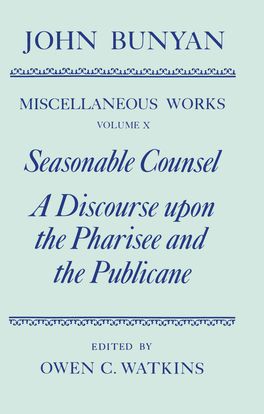 Miscellaneous Works of John Bunyan, Volume X, The