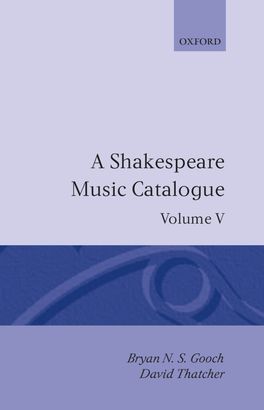 Shakespeare Music Catalogue: Volume V, A