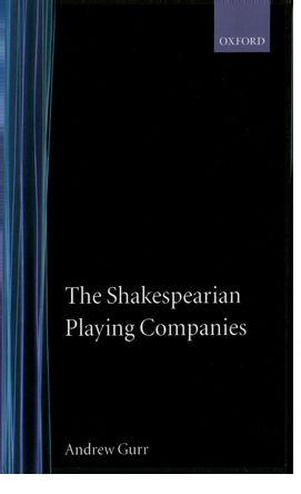 Shakespearian Playing Companies, The