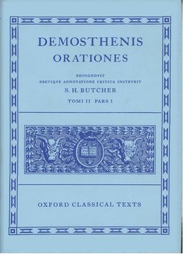 Demosthenes Orationes Vol. II. Part i