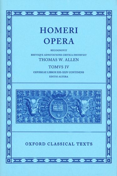 Homeri Opera: Volume IV. Odyssey (Books XIII-XXIV)