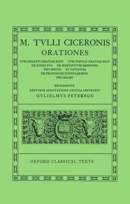 Cicero Orationes. Volume V
