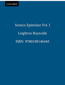 Seneca Epistulae, Volume I