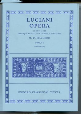 Lucian Opera Tomus I