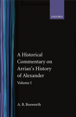 Historical Commentary on Arrian's History of Alexander, A