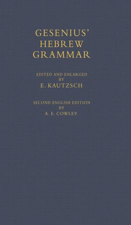 Gesenius' Hebrew Grammar