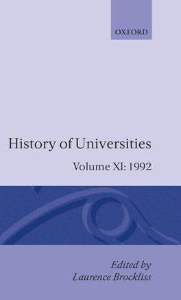 History of Universities, Volume XI: 1992