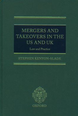 Mergers and Takeovers in the US and UK