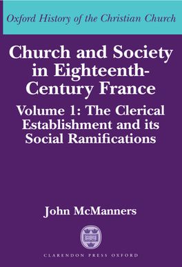 Church and Society in Eighteenth-Century France, Volume 1