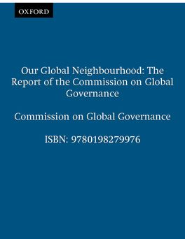 Our Global Neighbourhood