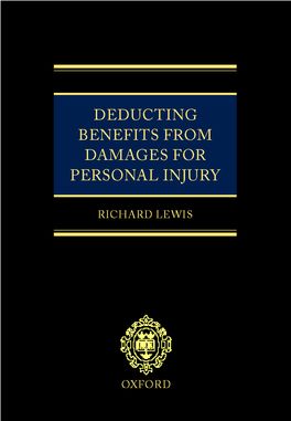 Deducting Benefits from Damages for Personal Injury