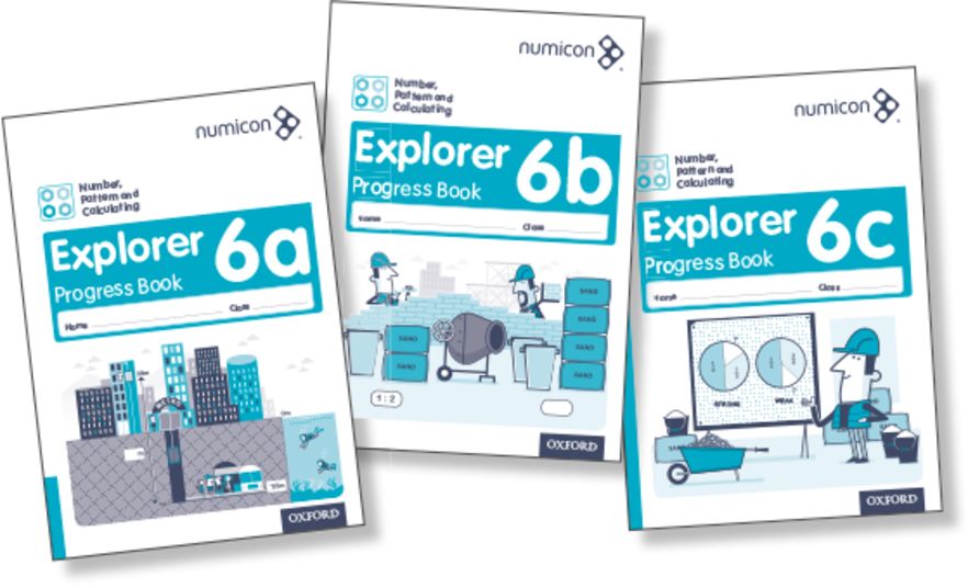 Numicon Number, Pattern and Calculating 6 Explorer Progress Books ABC Mixed Pack