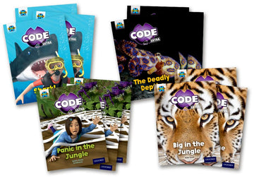 Project X CODE Extra Green Book Band Oxford Level 5 Jungle Trail and Shark Dive