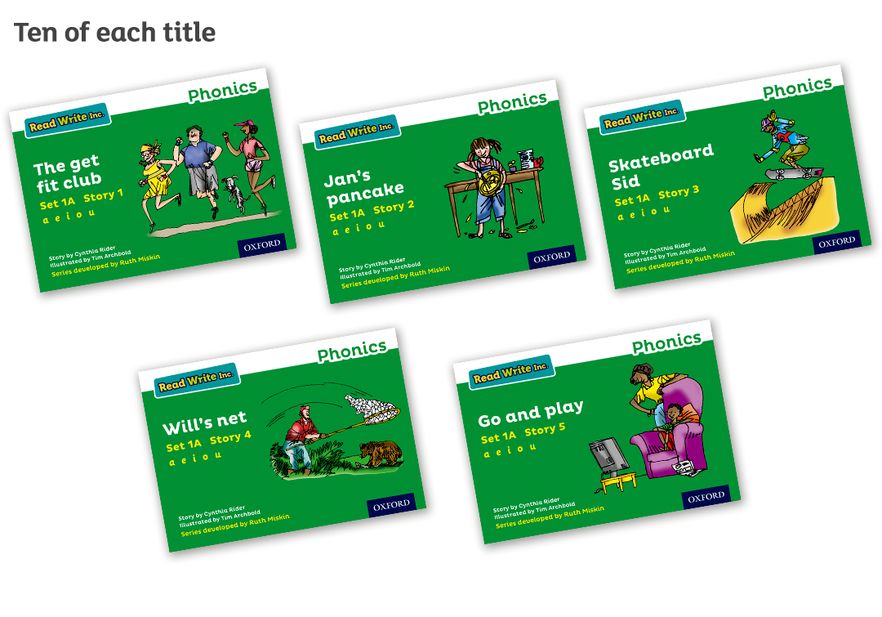 Read Write Inc Phonics: Green Set 1A Storybooks Pack of 50